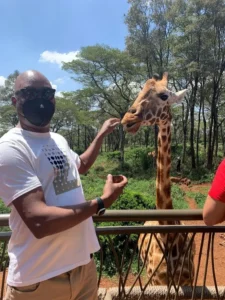 Girrafe Center Visit by Africa Is Open Tour